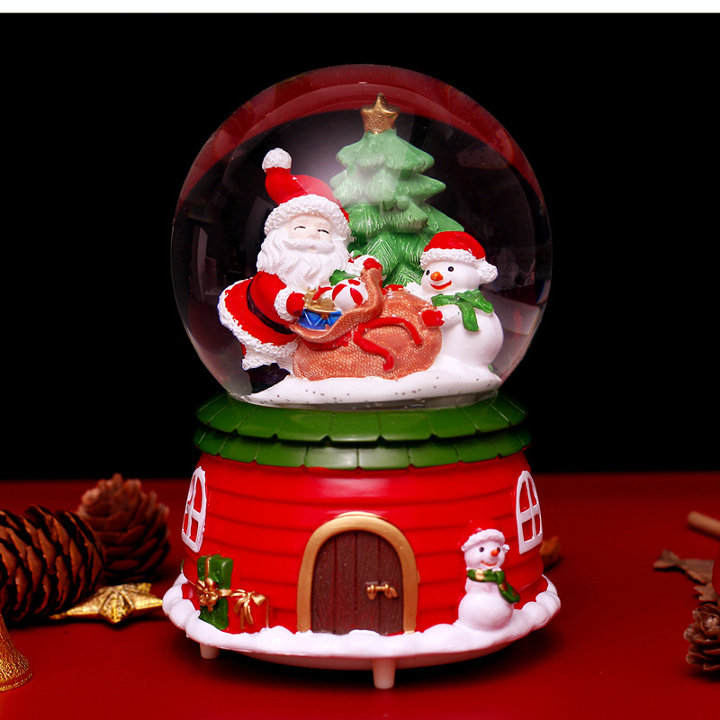 Quả cầu pha lê tuyết hinh ông già noel nhiều kích thước