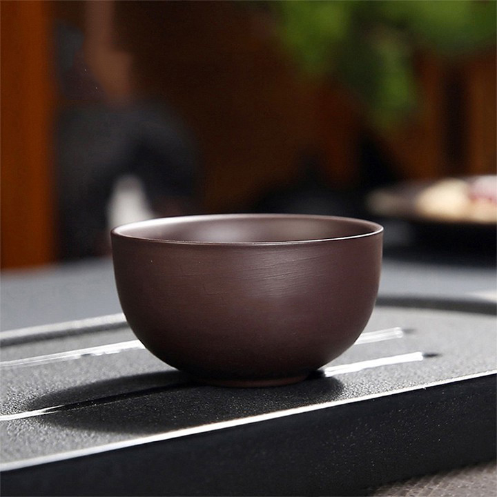 Chén trà đạo gốm sứ tử sa màu trơn, chén trà gốm sứ Decor Việt
