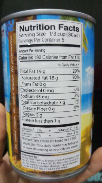 Cốt dừa Thái COCONUT Cream 400ml