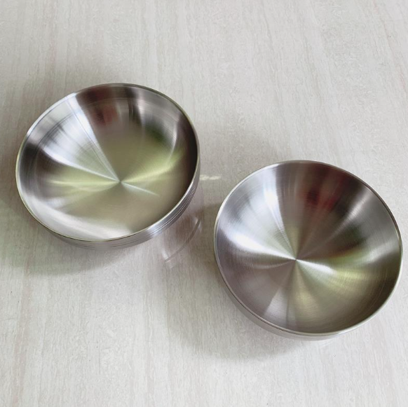 Bát Inox 2 lớp đựng miến, mì Hàn Quốc ( 이중 냉면기)
