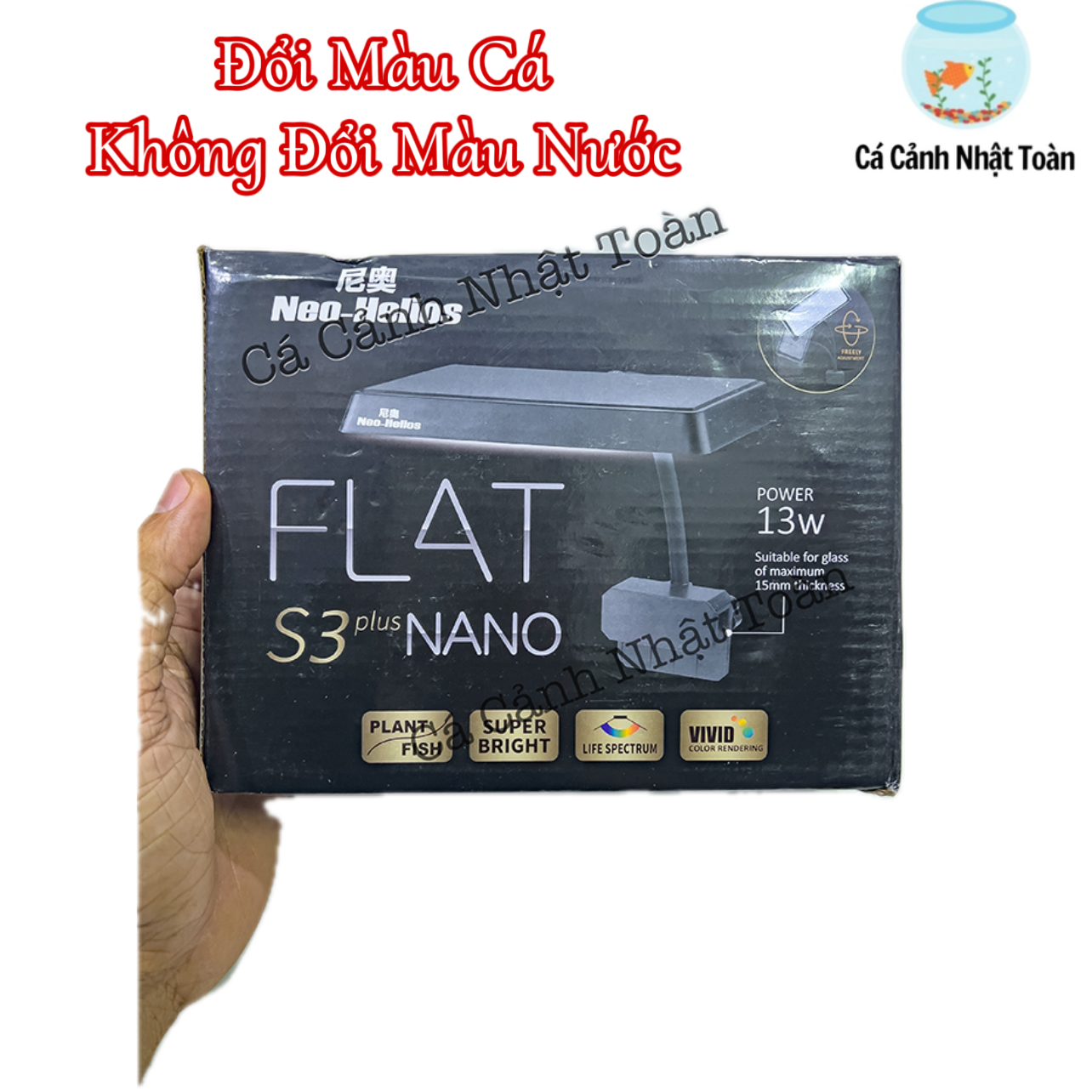 "hoàn tiền đến 10%" neo-helios flat s3 - s3 plus nano rgb đèn led kẹp mini bể cá đổi màu cá không đổi màu nước