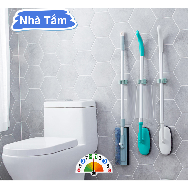 Móc Dán Tường Treo Gậy Lau Nhà,Móc Hít Treo Đồ Nhà Tắm