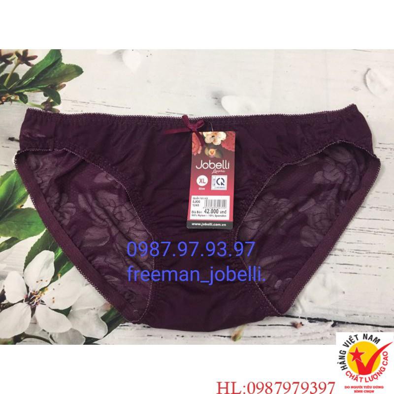 Quần lót nữ jobelli MS:1248 lưới lụa siêu mịn dập hoa