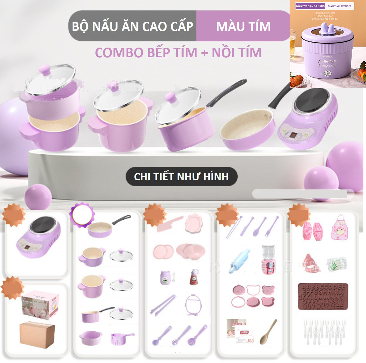 Real cooking toy kitchen set with 45 high-quality details, 304 stainless steel material, non-stick enameled pans and pots, Plastic safe for health