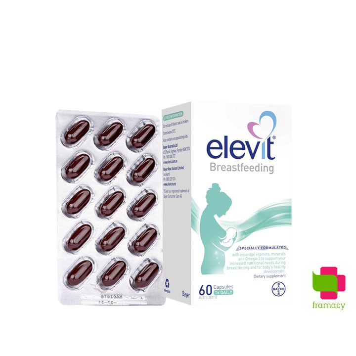 Vitamin tổng hợp Elevit bú Breastfeeding/DHA Úc cho phụ nữ sau sinh
