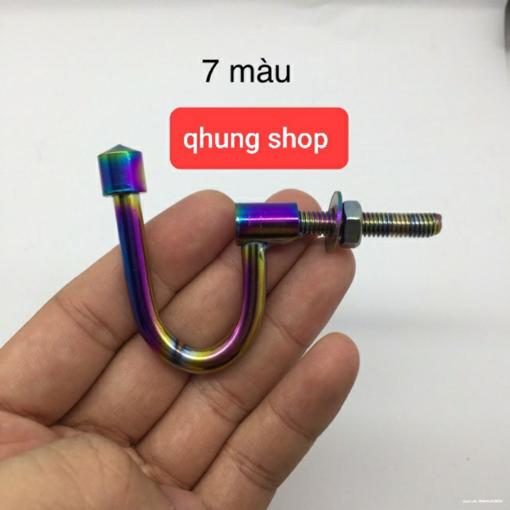 móc treo đồ ti tan 7 màu móc câu