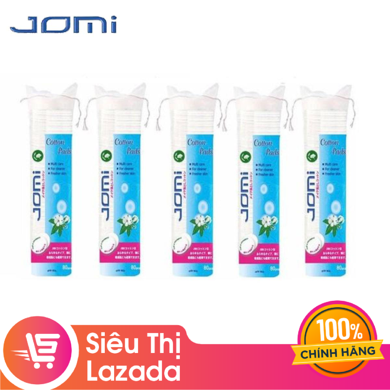 Combo 5 bông tẩy trang Jomi 80 miếng/gói