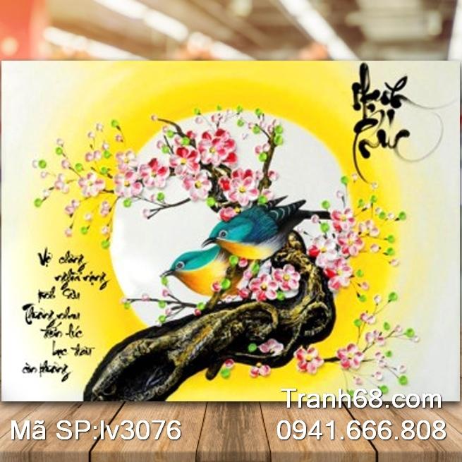 [HCM]Tranh Thêu Hạnh Phúc LV3076 KT 54*43cm