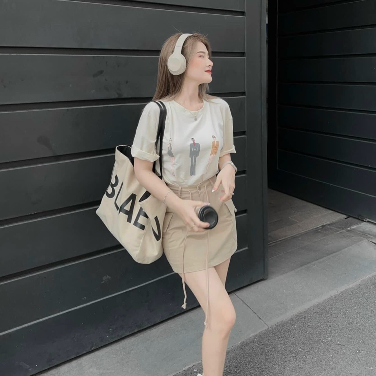 [Mới] Sét Bộ Áo Cotton In 3D + Chân Váy Cá TÍnh (có lót)