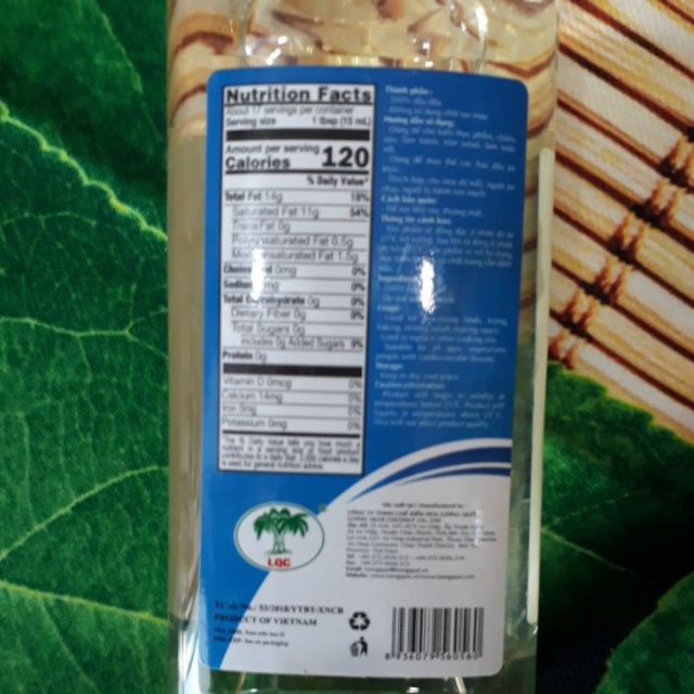 Dầu dừa [ RẺ VÔ ĐỊCH ] Dầu dừa VIETCOCO 250ml nguyên liệu chế biến món ăn, làm bánh