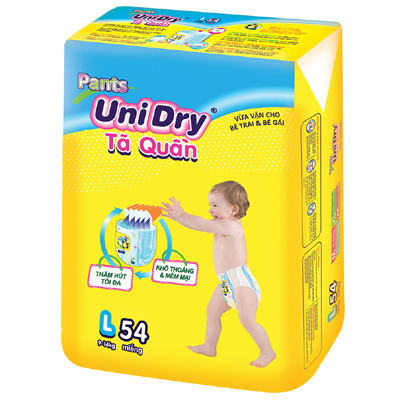 COMBO 2 GÓI TÃ QUẦN UNIDRY L54 MIẾNG