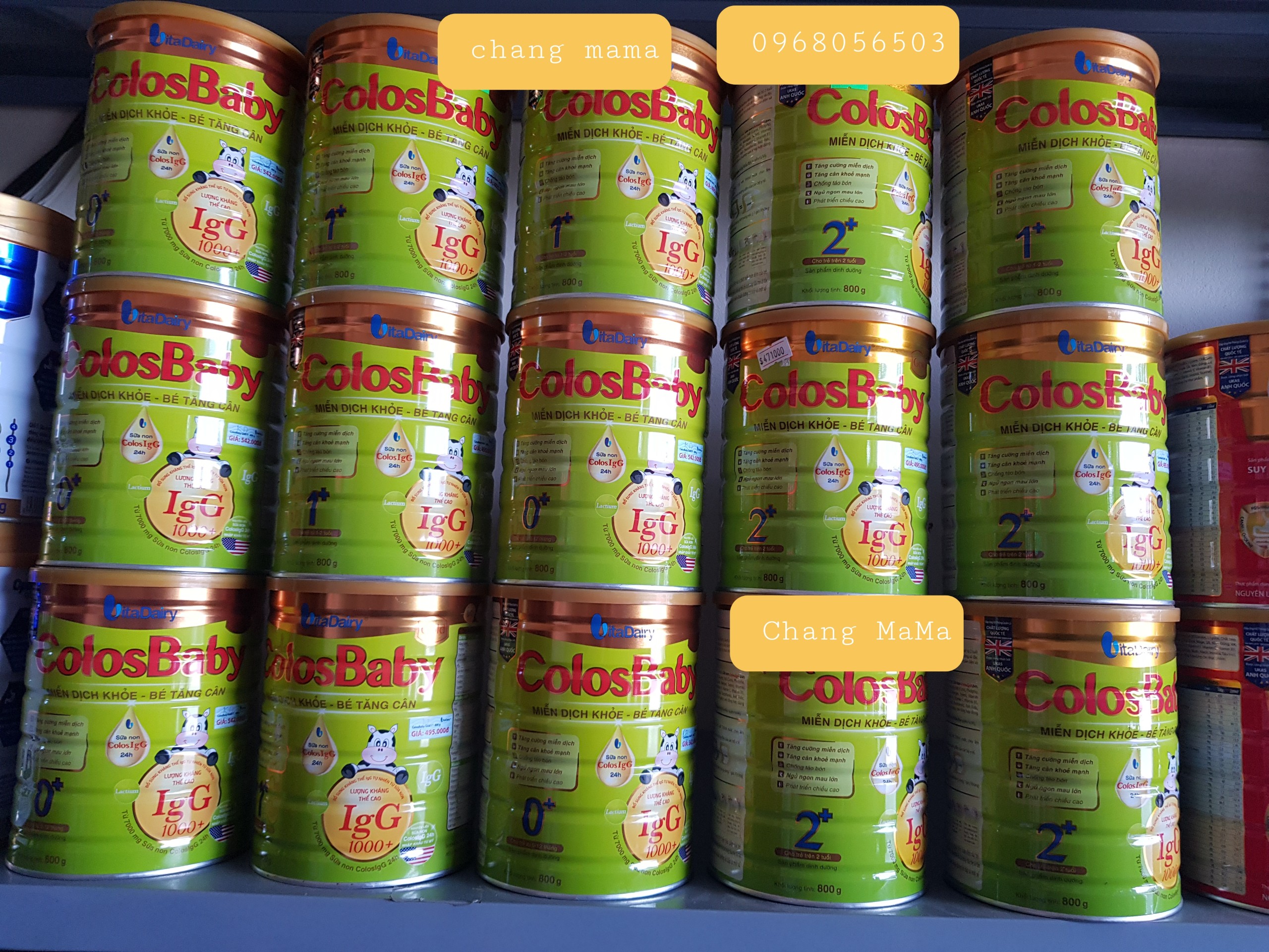 Sữa Bột ColosBaby Gold 0+ IgG 1000+ 800g (Miễn dịch khỏe, bé tăng cân)