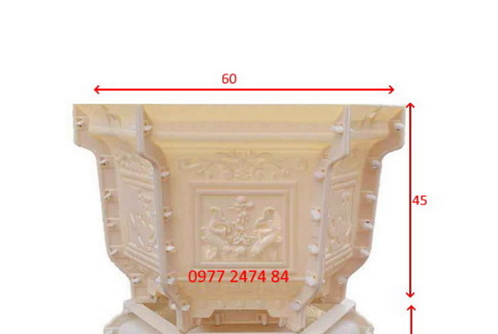 KHUÔN ĐÚC CHẬU ABS LỤC GIÁC 60 ĐẸP