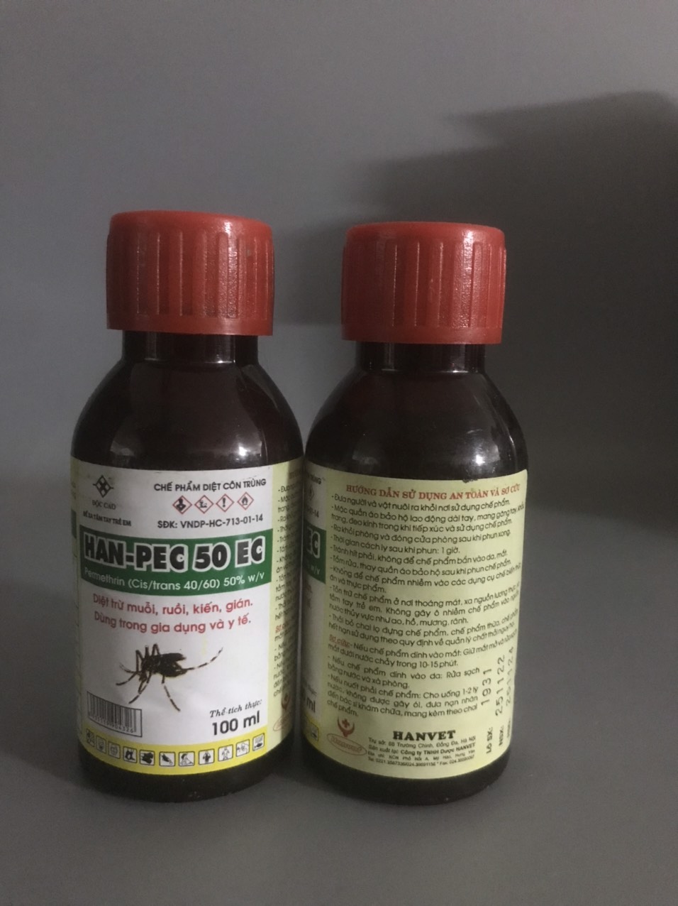 1 chai Thuốc diệt muỗi, ruồi, kiến, gián Han-pec 50EC/ hanpec 50EC (100ml/chai)