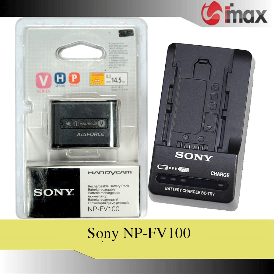 Bộ 01 pin sony np-fv100 + 01 sạc sony bc-trv - hàng nhập khẩu