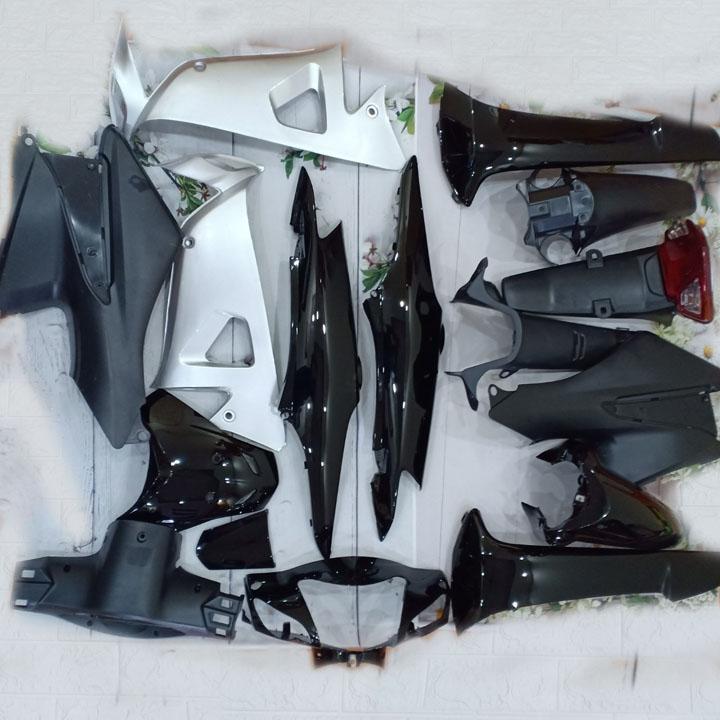 [TẶNG TEM] Dàn áo nhựa xe Wave Alpha , Wave RS , Wave S100 nhựa ABS nguyên sinh màu ĐEN - có TẶNG BỘ TEM xịn.