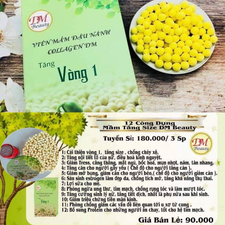 Viên Mầm Đậu Nành Tăng Vòng 1