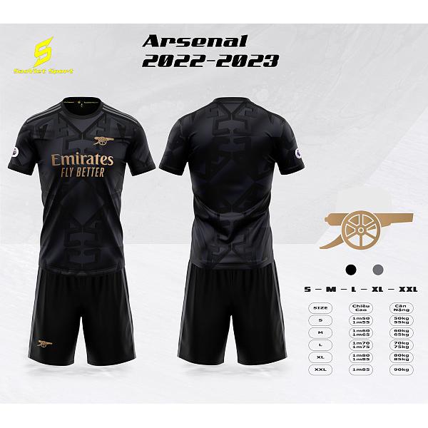 Bộ Quần Áo Đá bóng CLB ARSENAL 2022, Bộ QA Thể Thao CLB Arsenal 2022