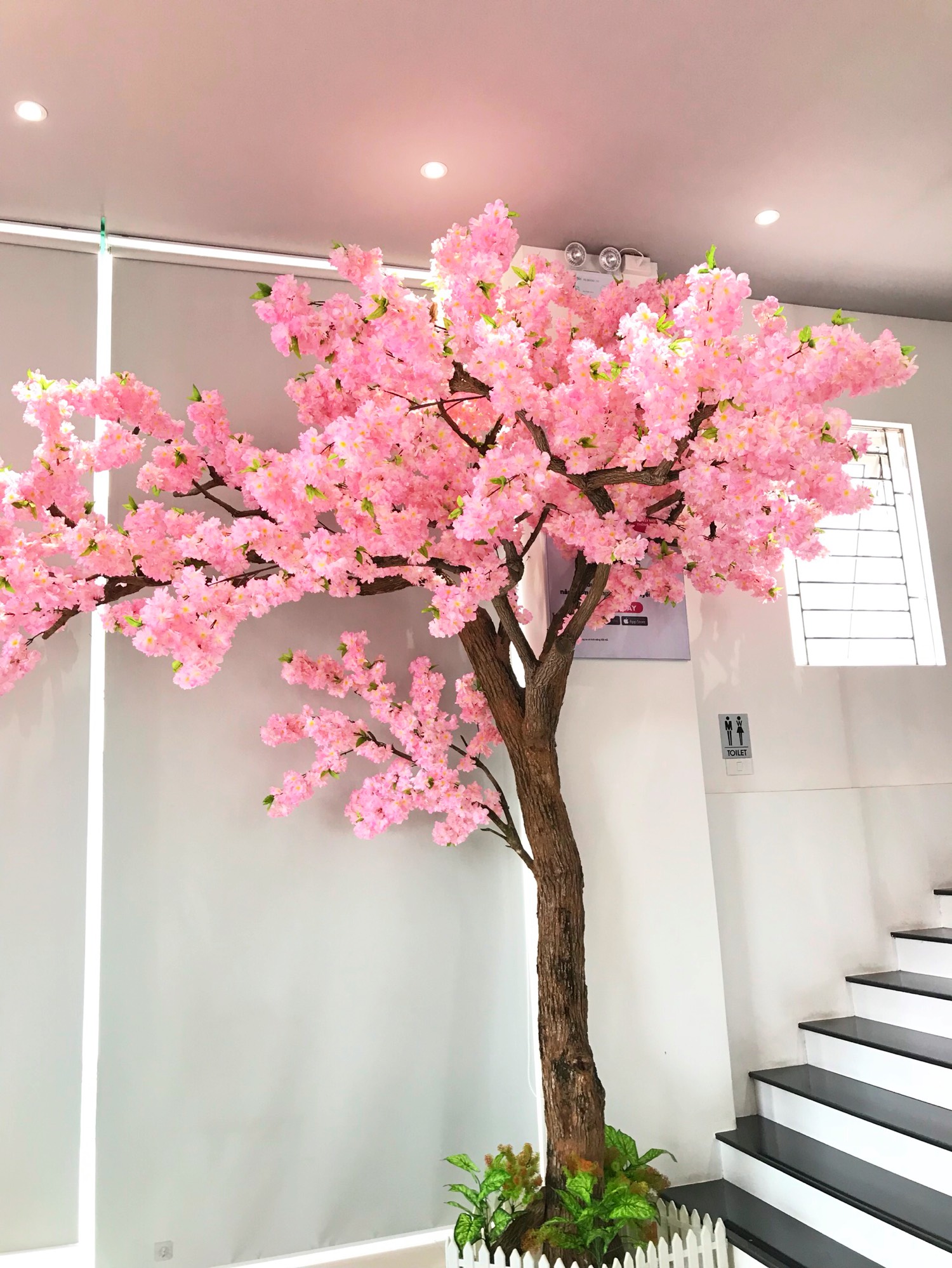 Hoa Đào Giả - Hoa Anh Đào 3 Nhánh ( Gía 1 cành)
