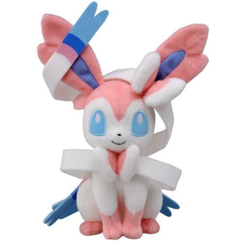 [Hcm]Gấu Bông Pokemon Eevee Sylveon Hệ Tiên Dạng Ngồi (32cm) Mới 100%, hàng chính hãng có tem và tag giấy
