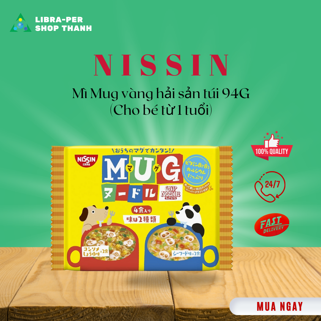 Sét 2 gói mỳ Mug Hình Gấu Nhật Bản Cho Bé