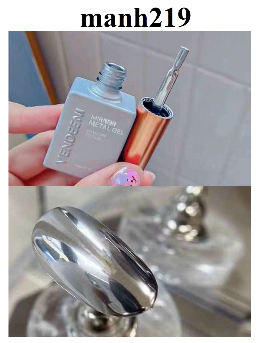 Sơn Gel Tráng Gương Vendeeni Metan Inox Bạc