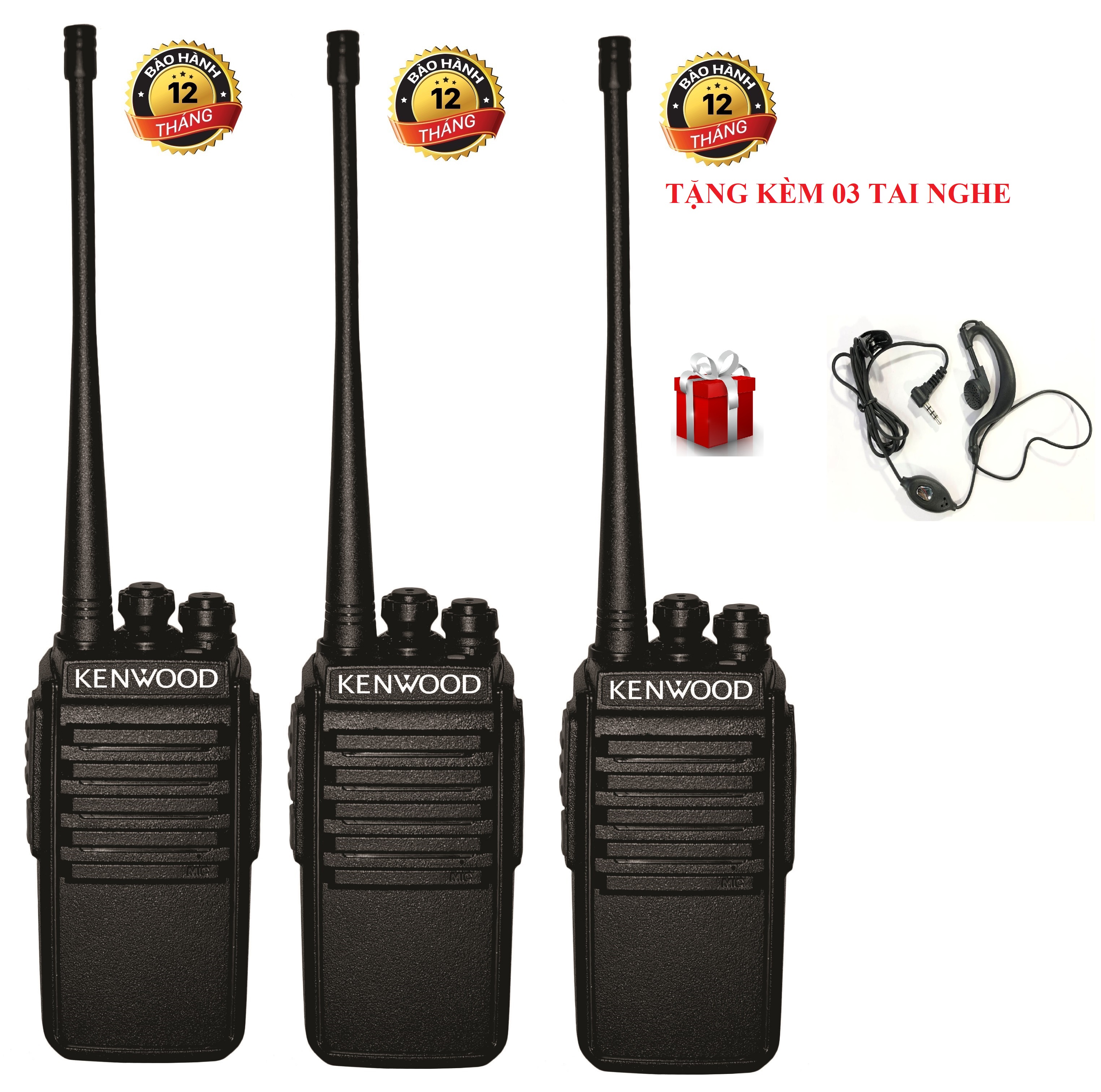 Bộ 3 bộ đàm Kenwood TK3690 (Giá rẻ, bổ sung thêm cổng sạc nhanh)
