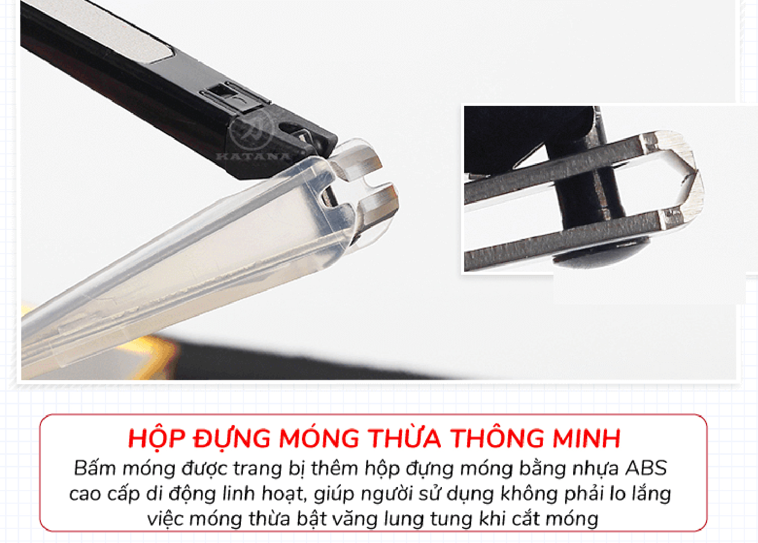 Bấm móng tay cao cấp Nhật KAI-001L màu đen KE0123