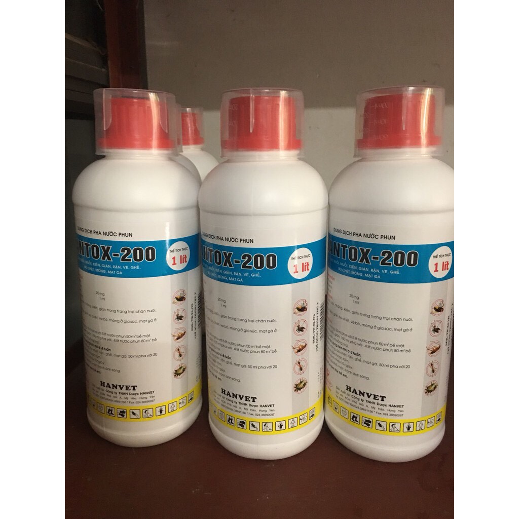 Thuốc diệt ruồi, muỗi, kiến, gián HANTOX200 (1 lít)