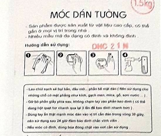 [HCM]Móc hít tường 5kgx3cái
