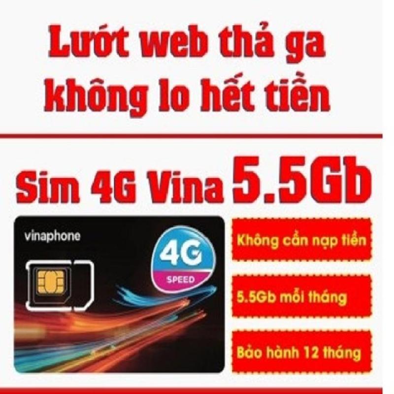 Sim 3G 4G Vina Trọn Gói 1 Năm Gói Cước Mạnh Hiện Nay Vina Ezcom 5 x 12 Vươn Xa Vina