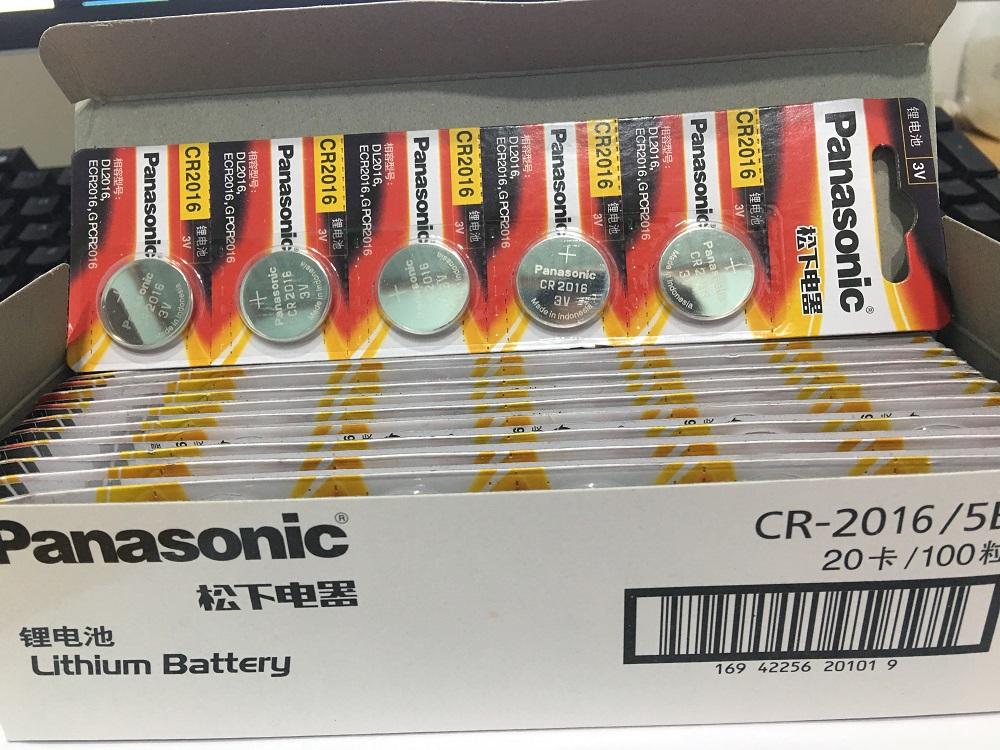 Pin CR2016 Panasonic 3V Lithium Vỉ 5 Viên