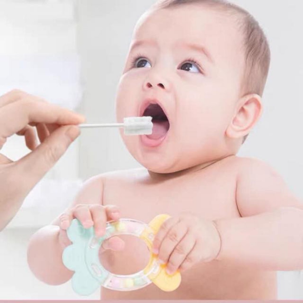 Gạc rơ lưỡi V-Cool vệ sinh răng miệng cho bé 30 gói ( Hộp 30 gói )