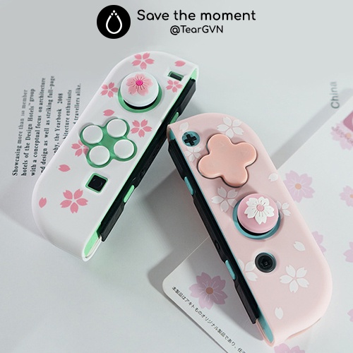 Bộ dán nút ABXY và D-Pad kèm bọc Analog Akitomo cho Joy-con Nintendo Switch OLED / Switch 1