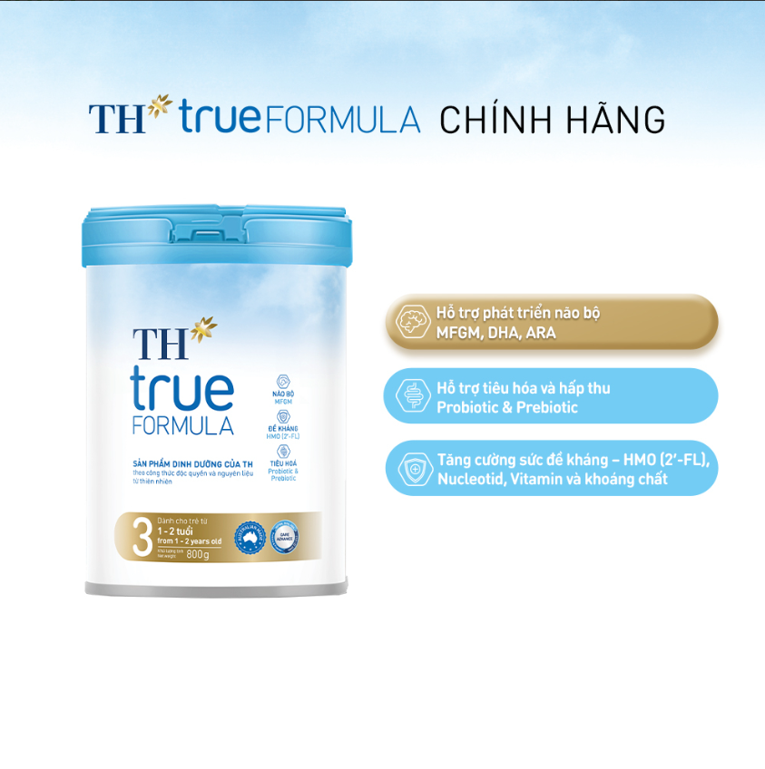 Sữa Bột TH TRUE MILK FORMULA số 3 lon 800g ( 1 - 2 tuổi ) Date 27/02/2025