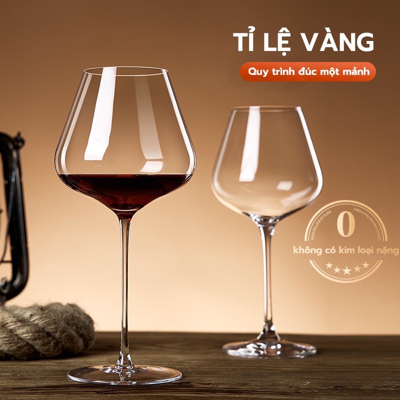 Ly rượu vang sâm panh pha lê, cốc uống vang đỏ wine glass