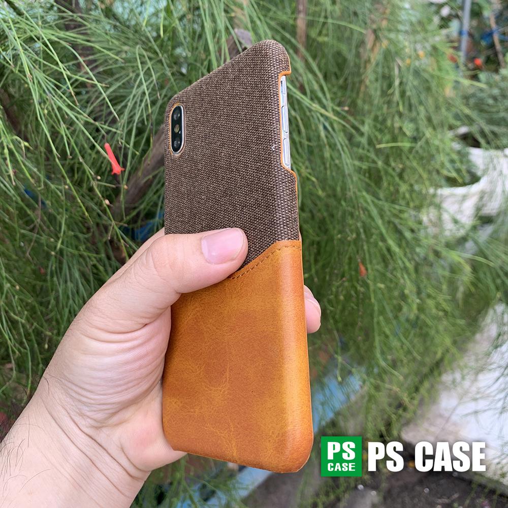 Ốp da vải kiêm ví dành cho iPhone X / iPhone XS - PS Case Phân Phối