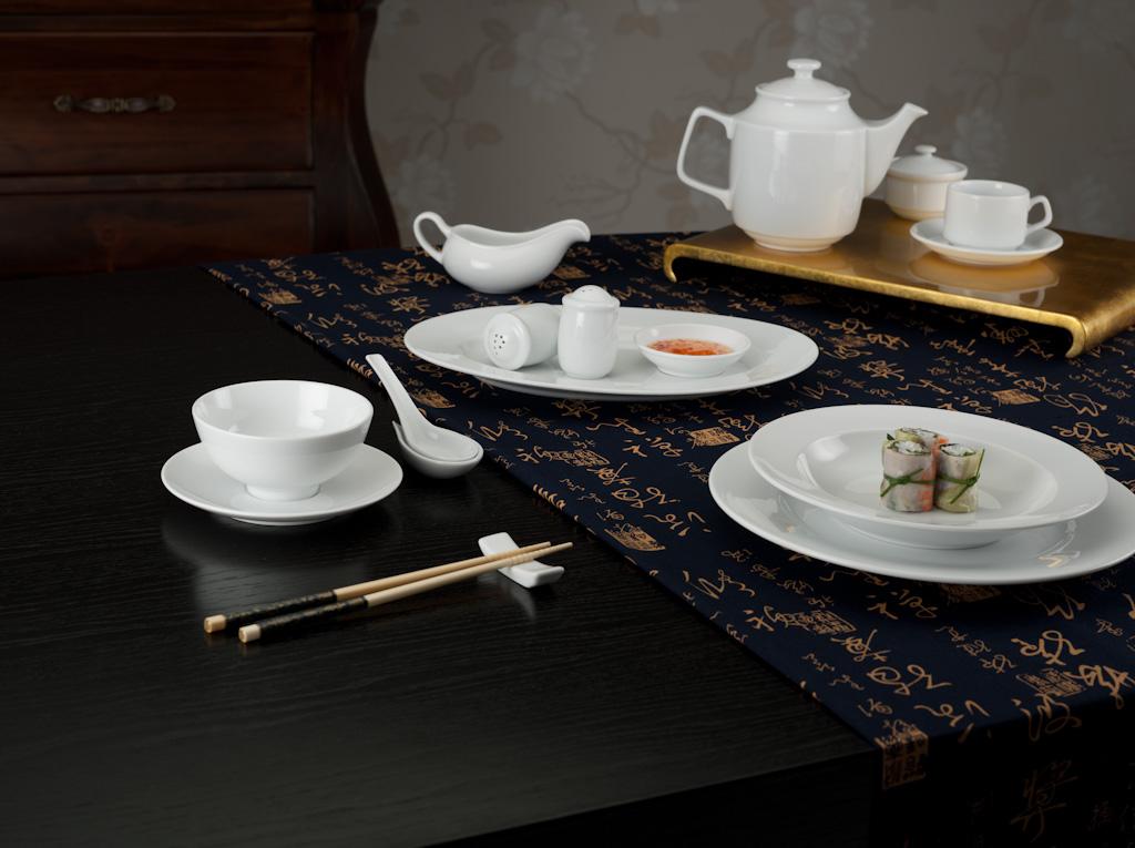 Dĩa tròn Minh Long 20 cm Jasmine Lys Trắng Ngà