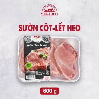 HCM - Rib cutlet - Sườn cốt lết heo Nhập khẩu 600g Mega Việt Phát (MVP) Megadeli