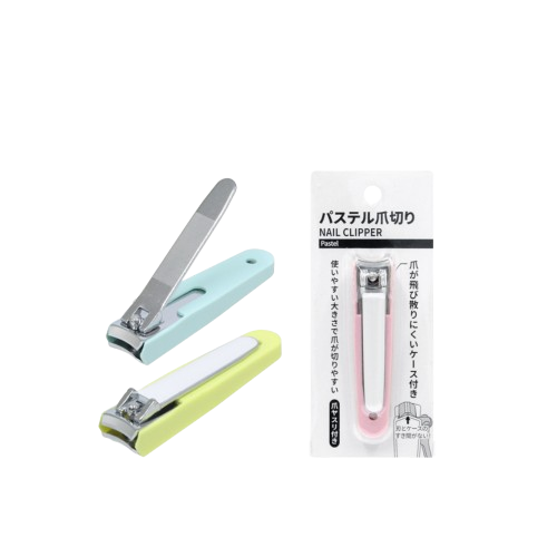 Bấm móng tay màu Echo Pastel 8.7cm có khay đựng móng tay gọn gàng, và đầu dũa tiện lợi Nội địa Nhật Bản