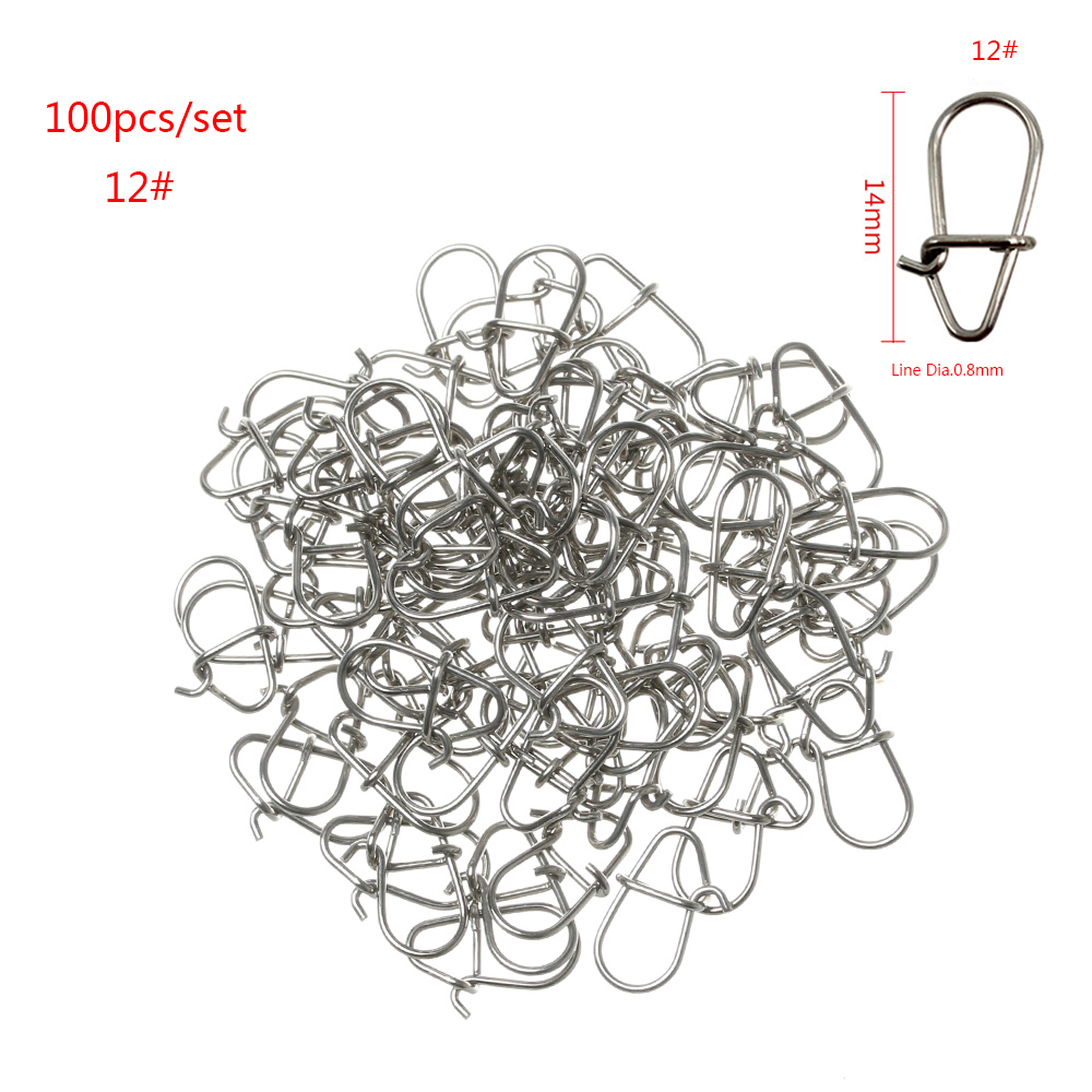 100Pcs Cá Treo Snap. 100 Cái/lốc Đẹp Snap Cá Thùng, Móc Khóa An Toàn Xoay Hộp Dụng Cụ Câu Cá Móc Câu Dụng Cụ Phụ Kiện Mồi Câu
