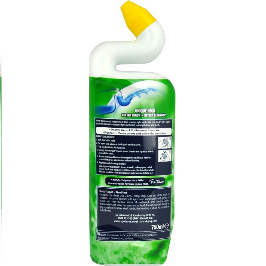 Dung dịch tẩy toilet Duck Pine 5 in 1 Đức