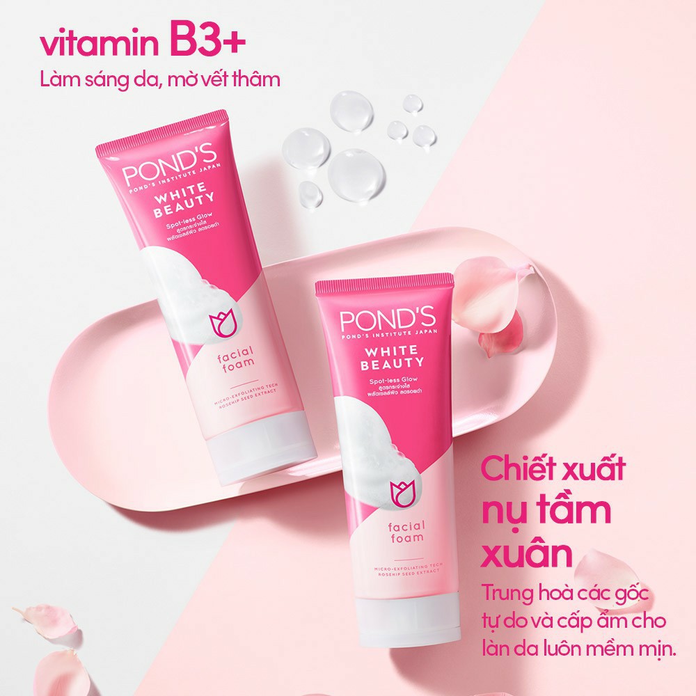 Sữa Rửa Mặt PondS Sáng Da White Beauty 100G