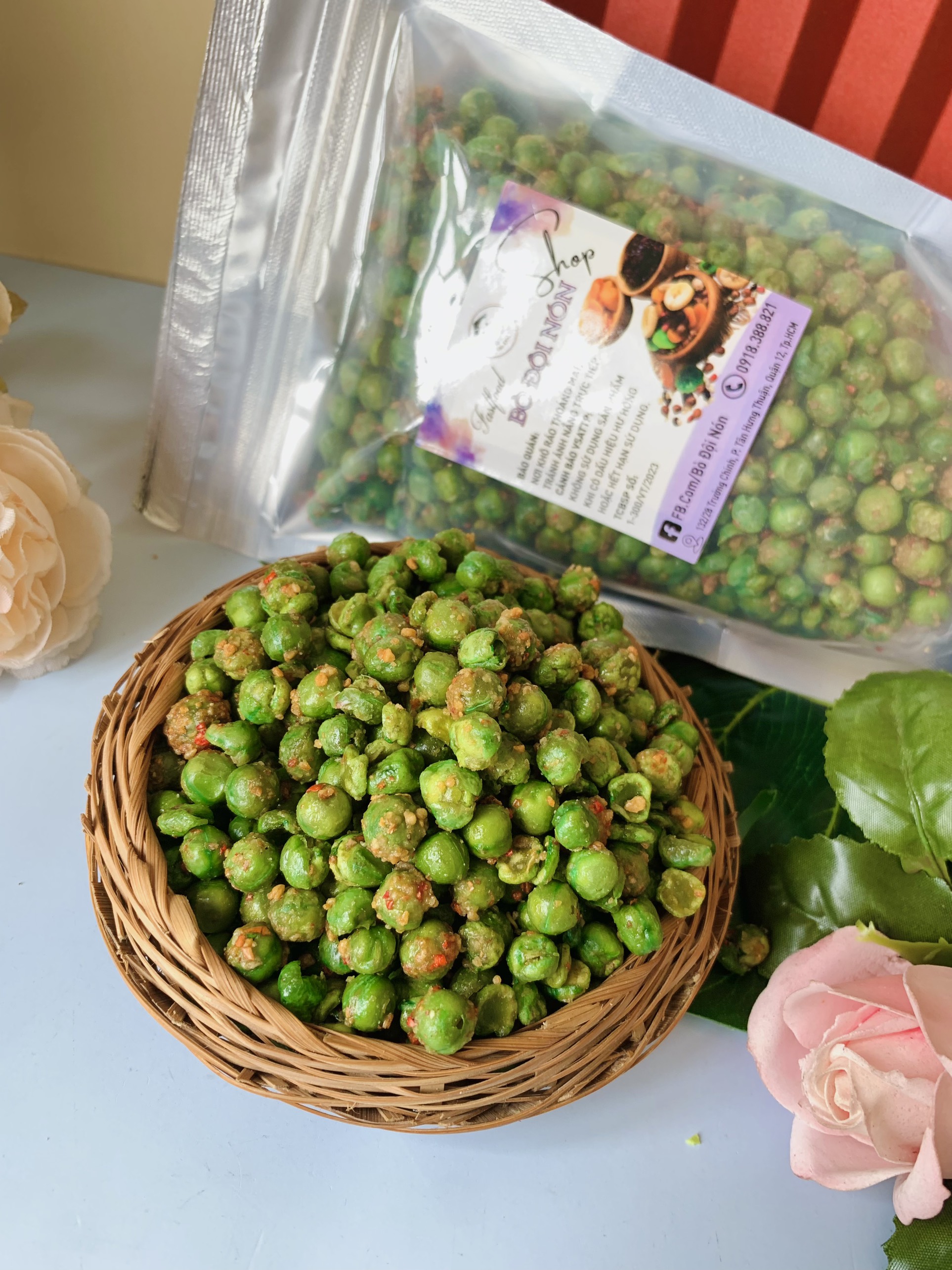 Đậu Hà Lan Tỏi Ớt 500g Bò Đội Nón