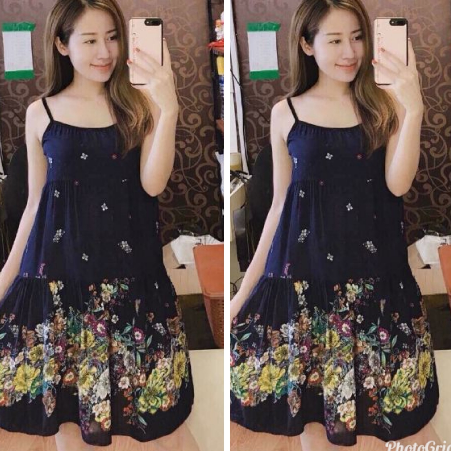 Váy bầu lanh 2 dây mặc nhà mặc ngủ cực kì mềm mát MÙA HÈ