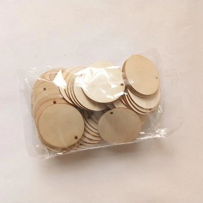 Túi 50 Miếng Gỗ Làm Mô Hình Tròn 5cm
