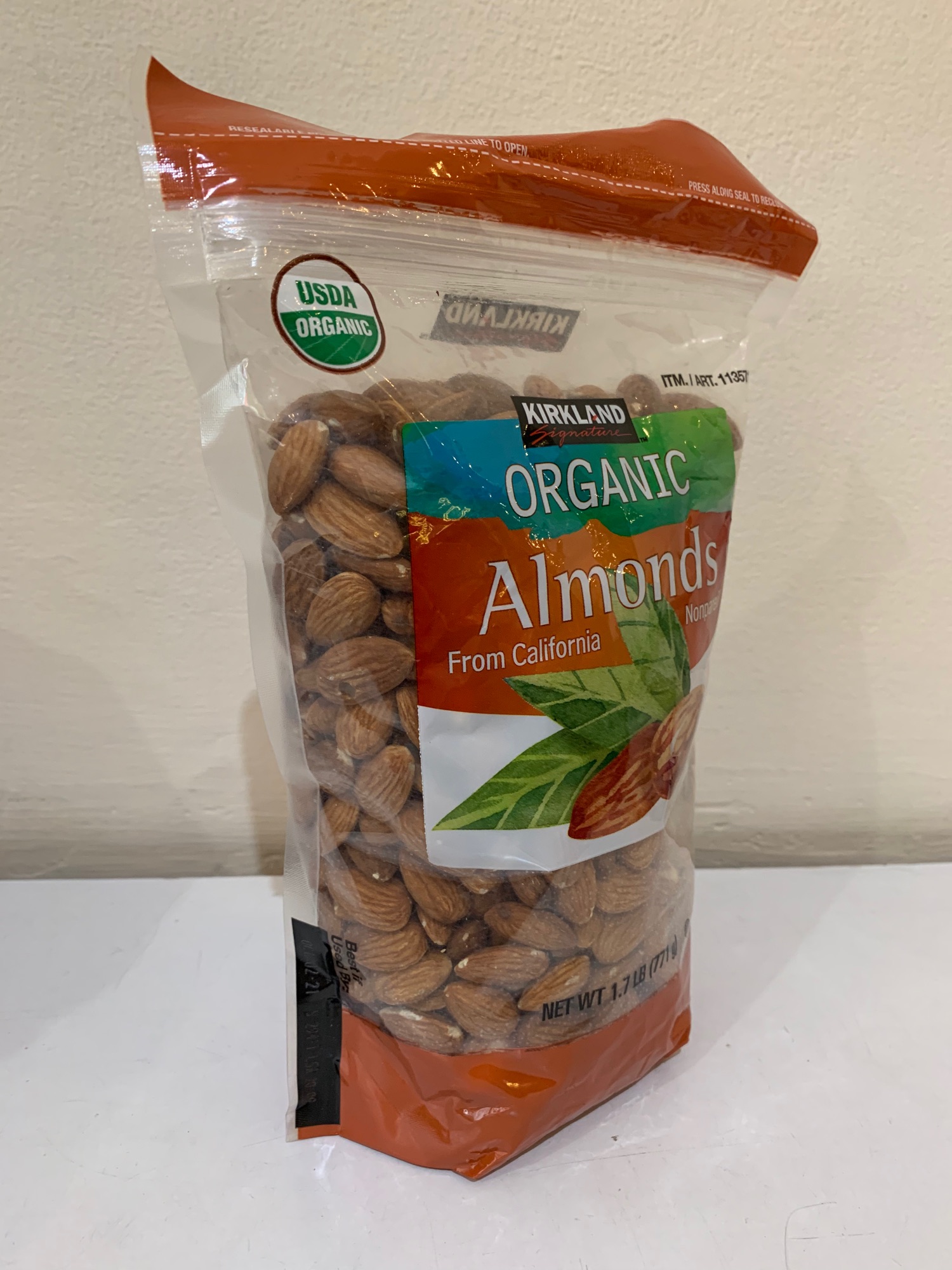Hạnh nhân hữu cơ Kirkland (organic Almonds - 0,771kg)