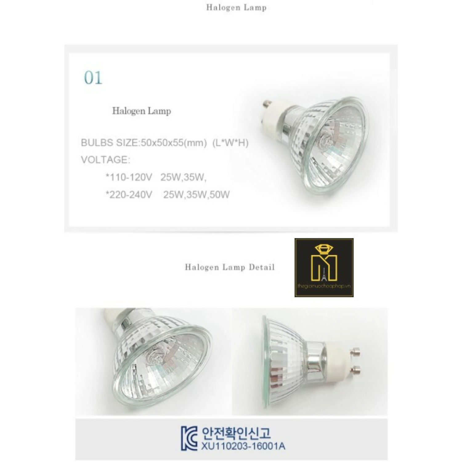 Bóng Đèn Đốt Nến Halogen GU10 MESMERIC  - Sử Dụng Cho Đèn Đốt Nến Thơm 50W