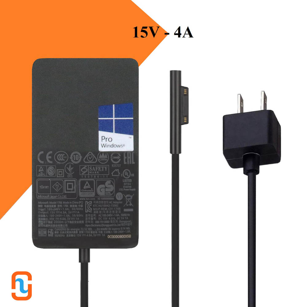 Sạc MICROSOFT SURFACE Pro 4 5 6 7 15V-4A ZIN