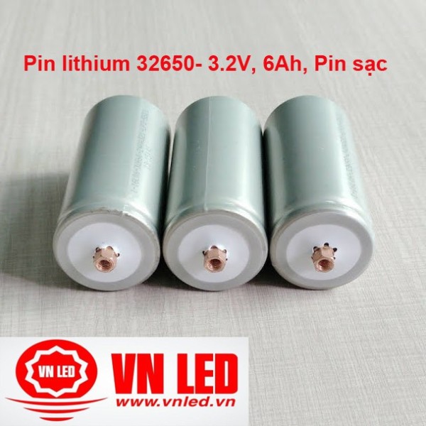 Bảng giá Pin lithium 32650- 3.2V, 6Ah, Pin sạc Lithium sắt, tặng kèm ốc, vít